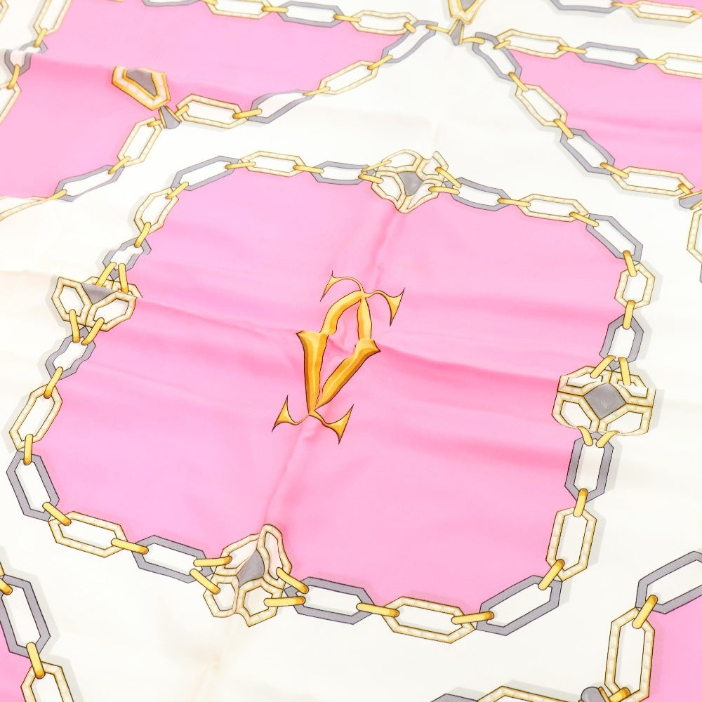 Cartier(カルティエ) マスト スカーフ ピンク シルク ジュエリー柄 チェーン柄