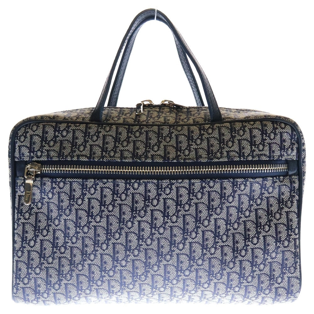 Christian Dior(クリスチャンディオール) トロッター ハンドバッグ コスメポーチ ブルー キャンバス