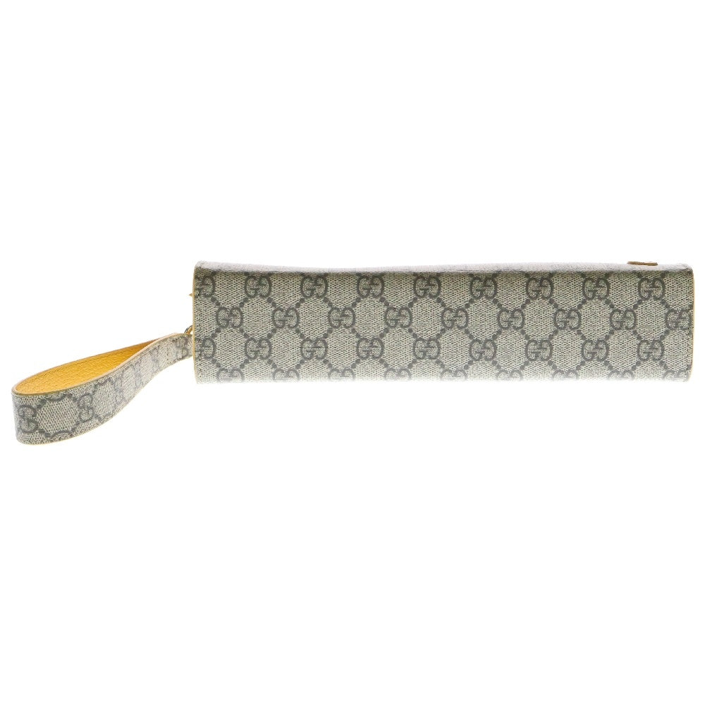 GUCCI(グッチ) GGスプリーム クラッチバッグ セカンドバッグ ベージュ×イエロー PVCレザー 768255