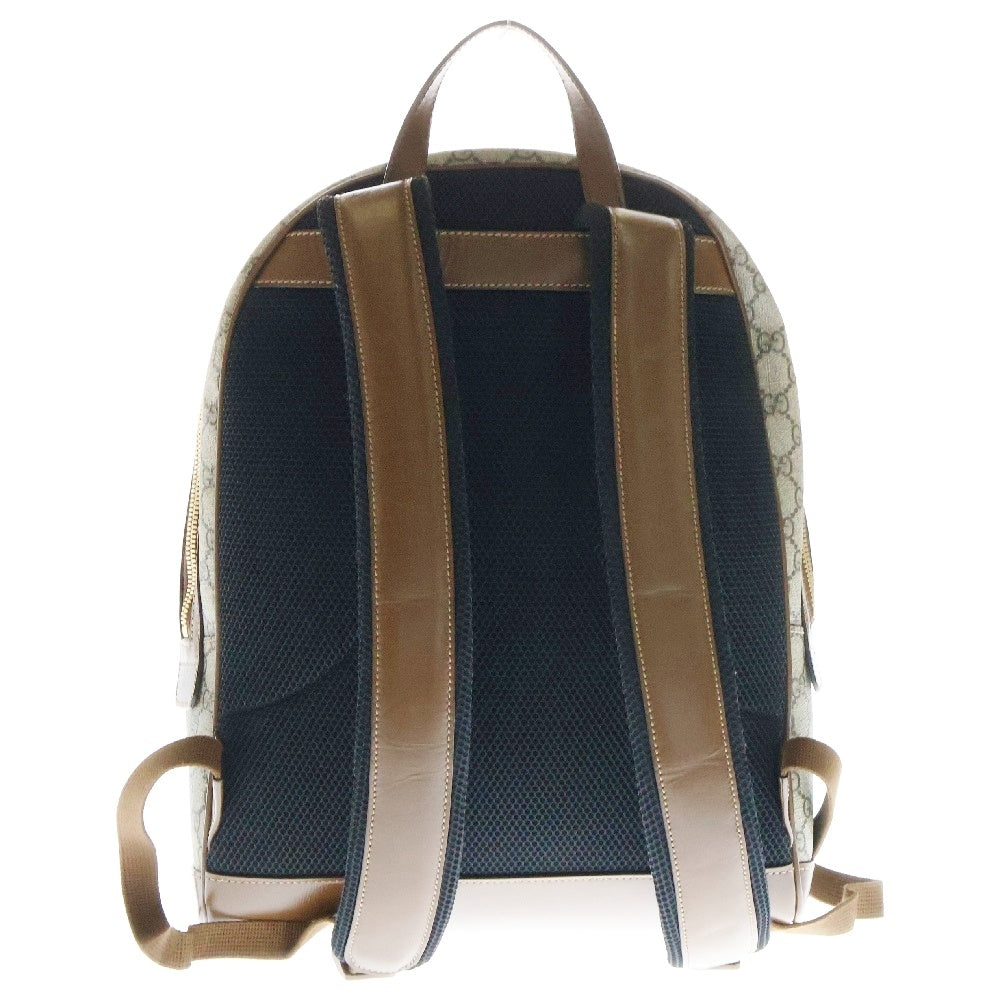 GUCCI(グッチ) GGスプリーム バックパック リュック ベージュ×ブラウン PVCレザー 704017
