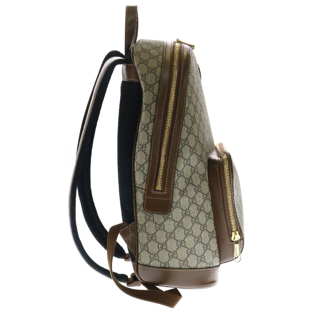 GUCCI(グッチ) GGスプリーム バックパック リュック ベージュ×ブラウン PVCレザー 704017