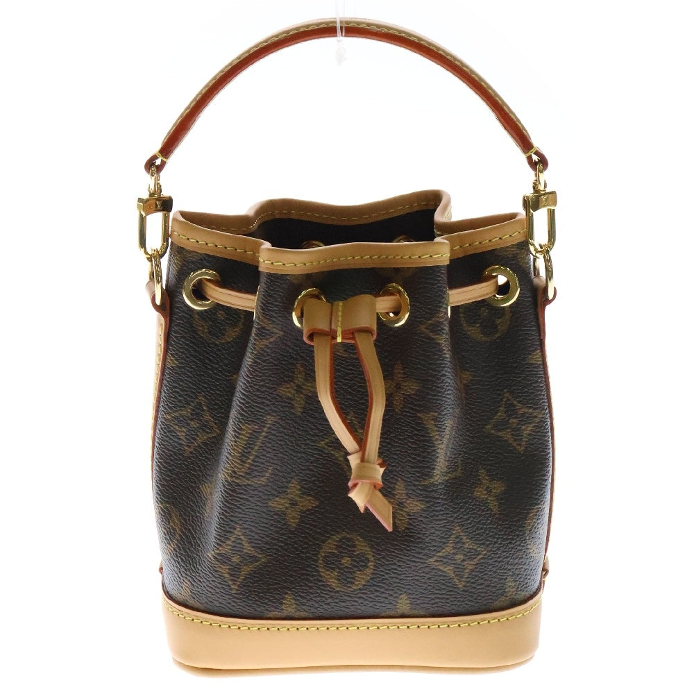 LOUIS VUITTON(ルイヴィトン) モノグラム ナノ ノエ 2WAYバッグ ハンドバッグ ショルダーバッグ ミニバッグ ブラウン ゴールド金具 レザー×PVC M81266