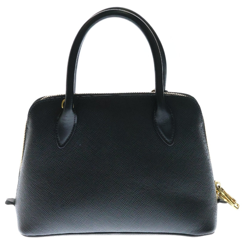 PRADA(プラダ) サフィアーノ 2wayハンドバッグ ショルダーバッグ ブラック トライアングルロゴ ゴールド金具 レザー 1BA269
