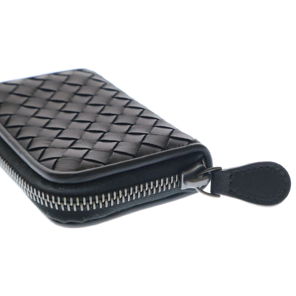 BOTTEGA VENETA(ボッテガヴェネタ) イントレチャート コインケース 黒 レザー コンパクトウォレット