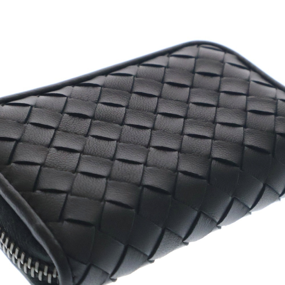 BOTTEGA VENETA(ボッテガヴェネタ) イントレチャート コインケース 黒 レザー コンパクトウォレット