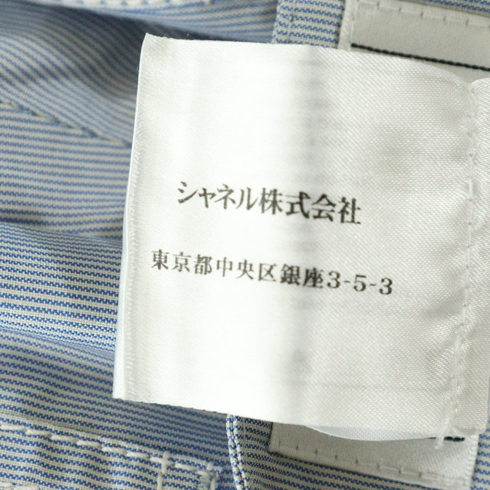 CHANEL(シャネル) 05C クルーズコレクション フラワーボタン シルクトラウザーパンツ ブルー レディース
