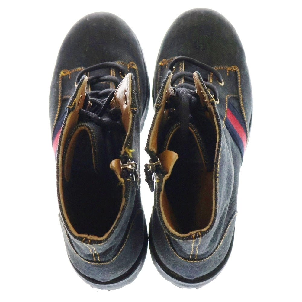GUCCI(グッチ) レースアップ デニムショートブーツ サイズ7