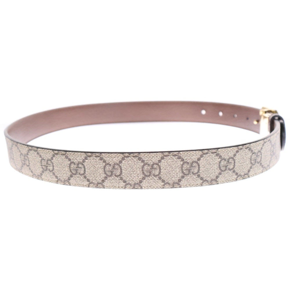 GUCCI(グッチ) インターロッキングG リバーシブルベルト ベージュ ブラウン ゴールド金具 715603
