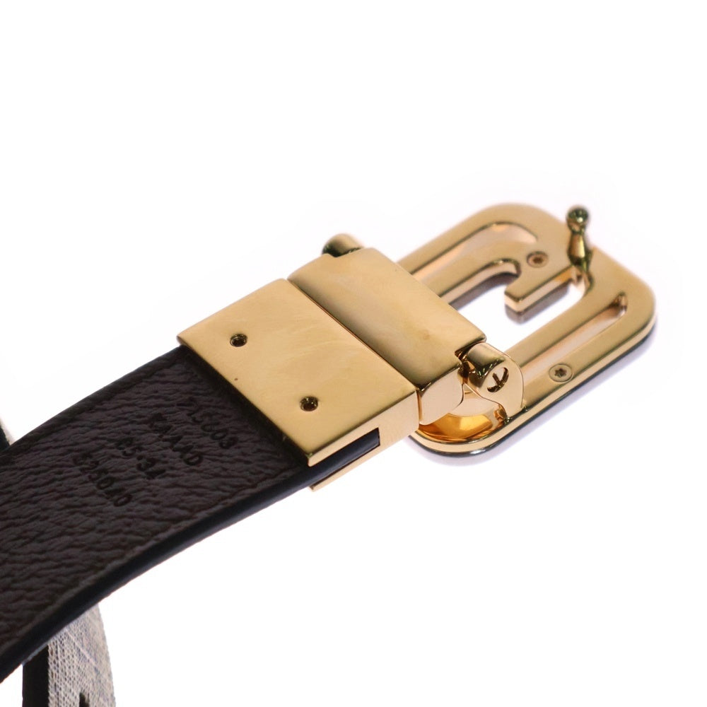 GUCCI(グッチ) インターロッキングG リバーシブルベルト ベージュ ブラウン ゴールド金具 715603