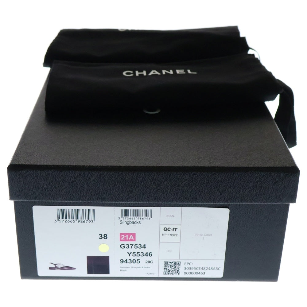 CHANEL(シャネル) 21AW ココマーク パールパンプス シューズ ブラック #38 G37534