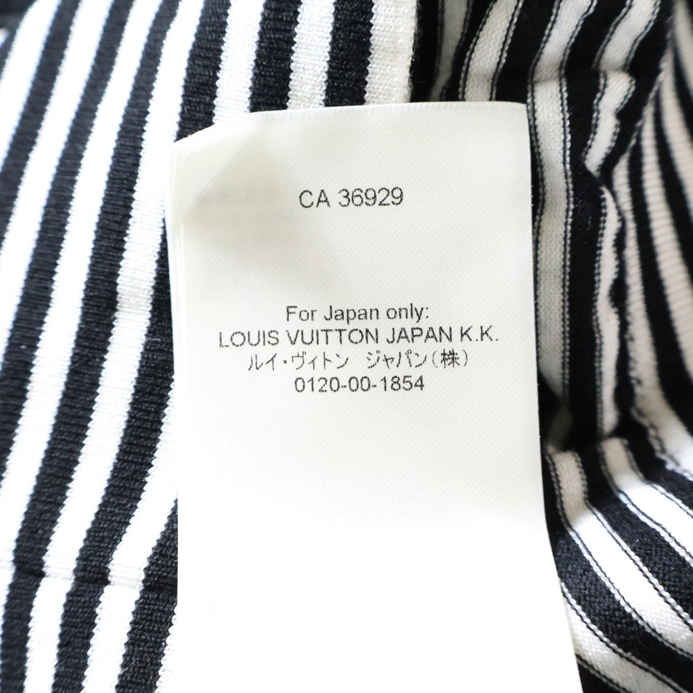 LOUIS VUITTON(ルイヴィトン) 23AW ミックスドストライプ半袖ニット ブラック×ホワイト RW232W 167 FPKS01 レディース