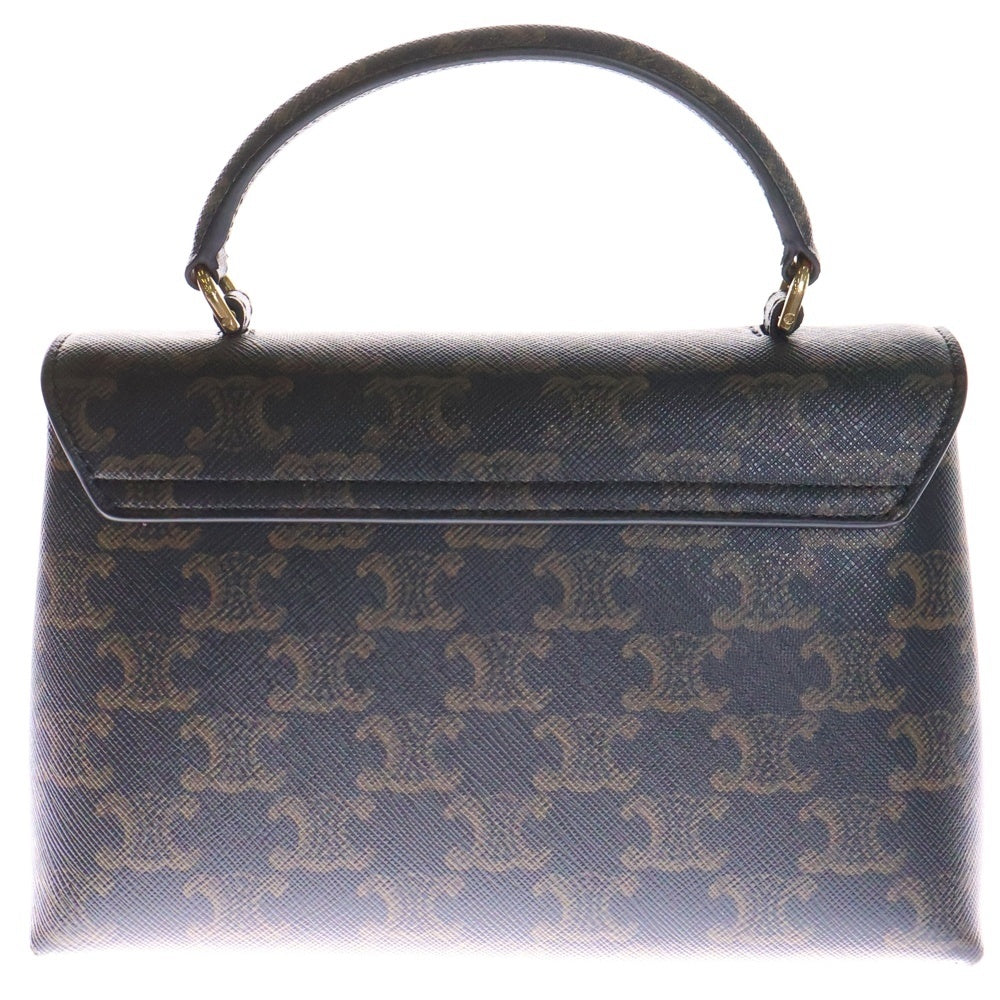 CELINE(セリーヌ) Teen Nino ティーン ニノ トリオンフ レザー2WAYハンドバッグ ショルダーバッグ ブラウン