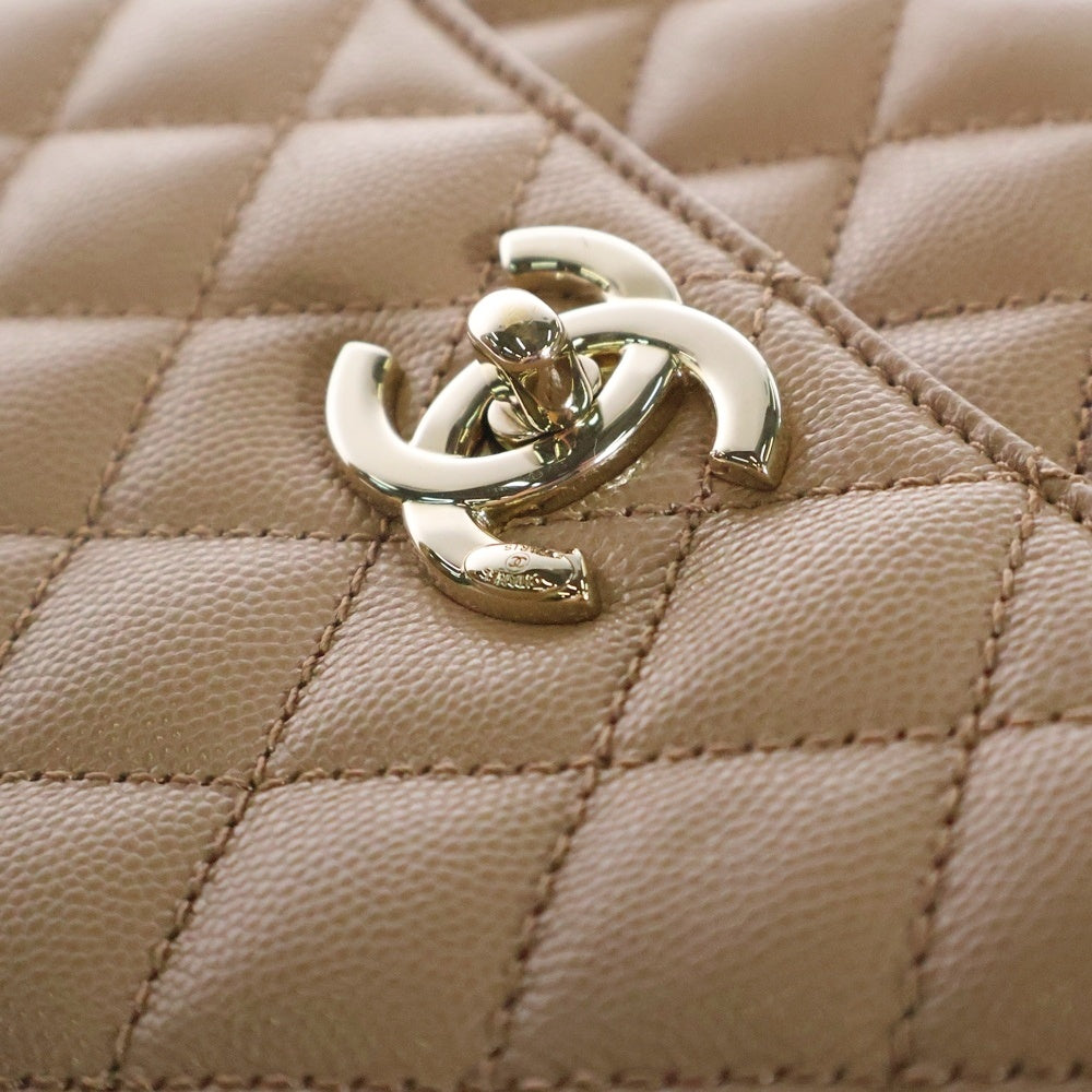 CHANEL(シャネル) ココハンドル29 2WAY チェーン ハンドバッグ ショルダーバッグ ベージュ キャビアスキン ゴールド金具 A92991
