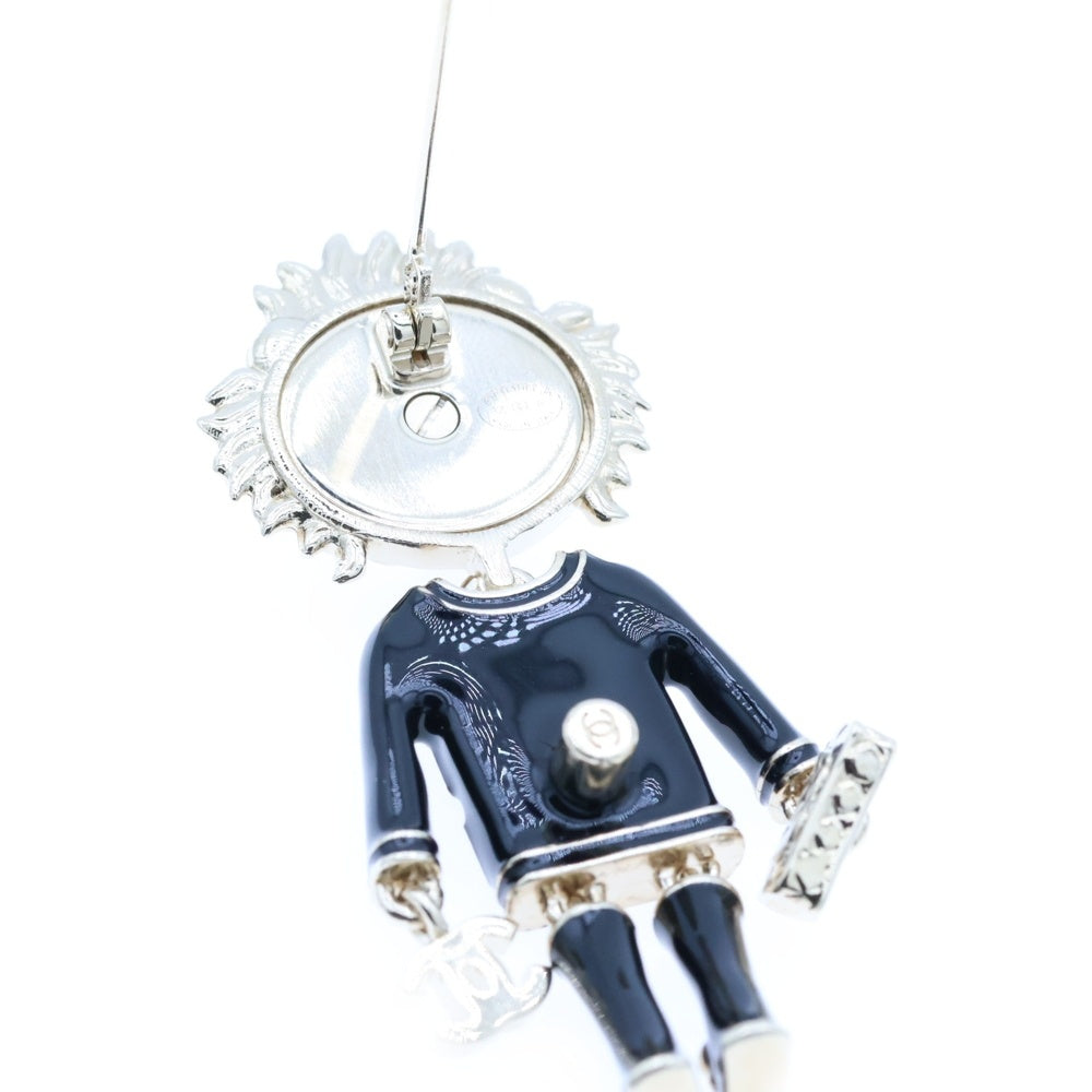 CHANEL(シャネル) ココマーク ライオン ラインストーン ブローチ ブラック×ゴールド GP B22P アクセサリー