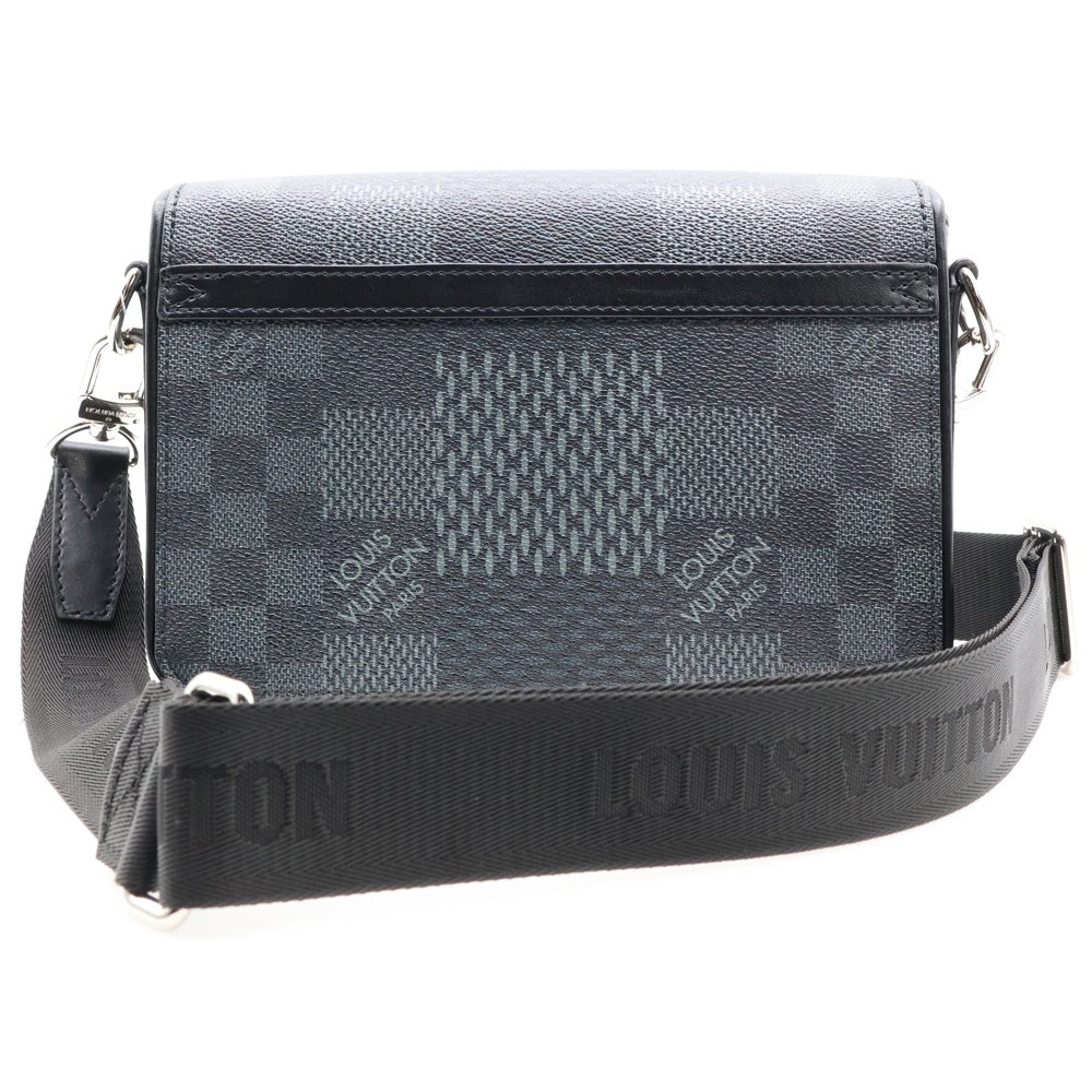 LOUIS VUITTON(ルイヴィトン) ダミエ グラフィット ステュディオ メッセンジャーバッグ レザーショルダーバッグ ブラック N50013
