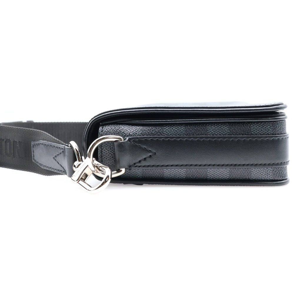 LOUIS VUITTON(ルイヴィトン) ダミエ グラフィット ステュディオ メッセンジャーバッグ レザーショルダーバッグ ブラック N50013