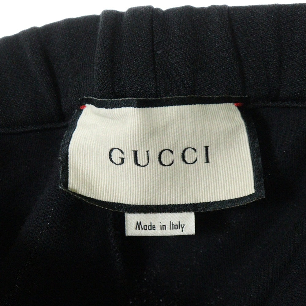 GUCCI(グッチ) GGロゴ刺繍 テクニカル ジャージ スウェット トラックパンツ レギンス レディース ブラック 595794