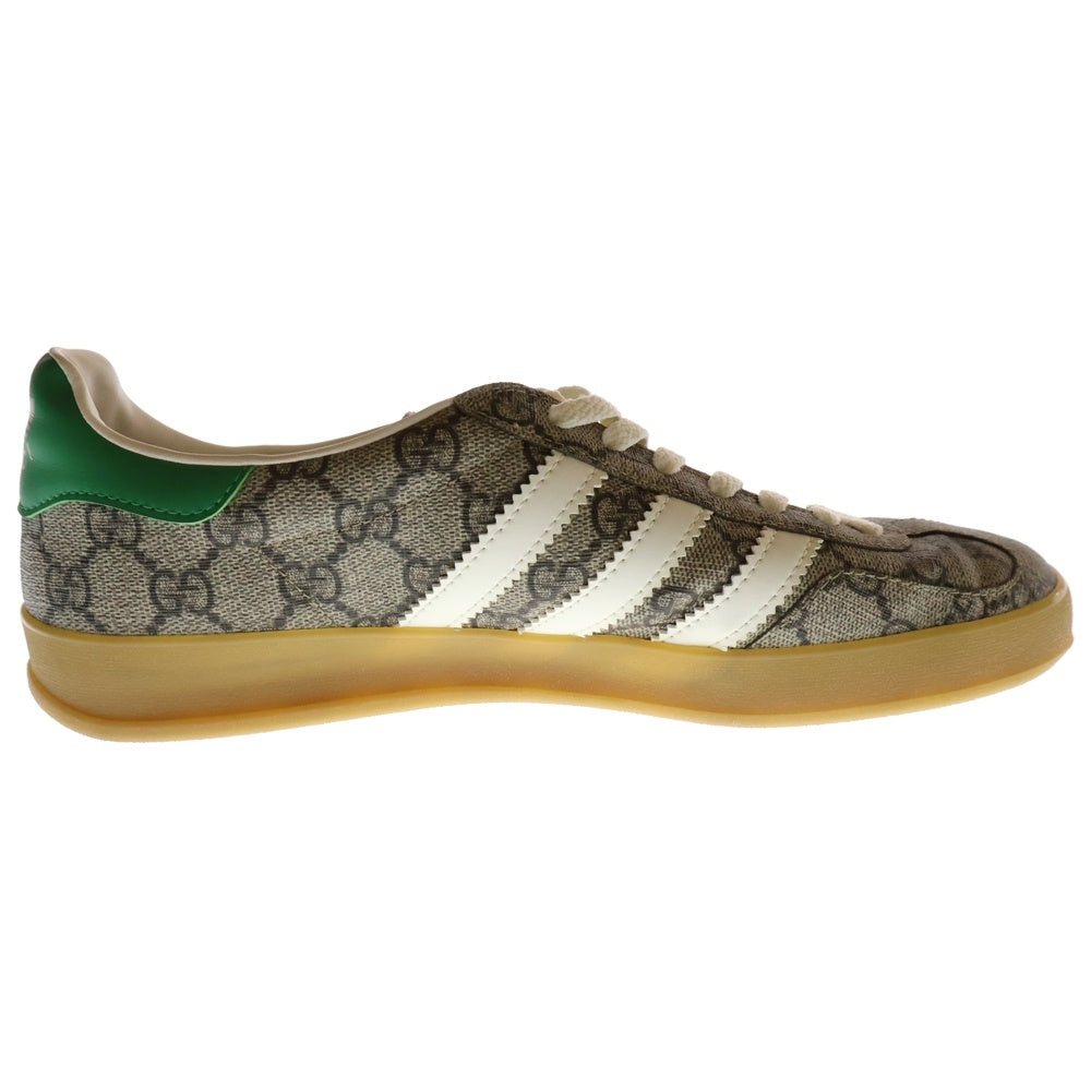 GUCCI(グッチ) ガゼル GGスプリーム PVC キャンバス レザー ローカットシューズ スニーカー ブラウン US8.5/26.5cm IE2262 715222