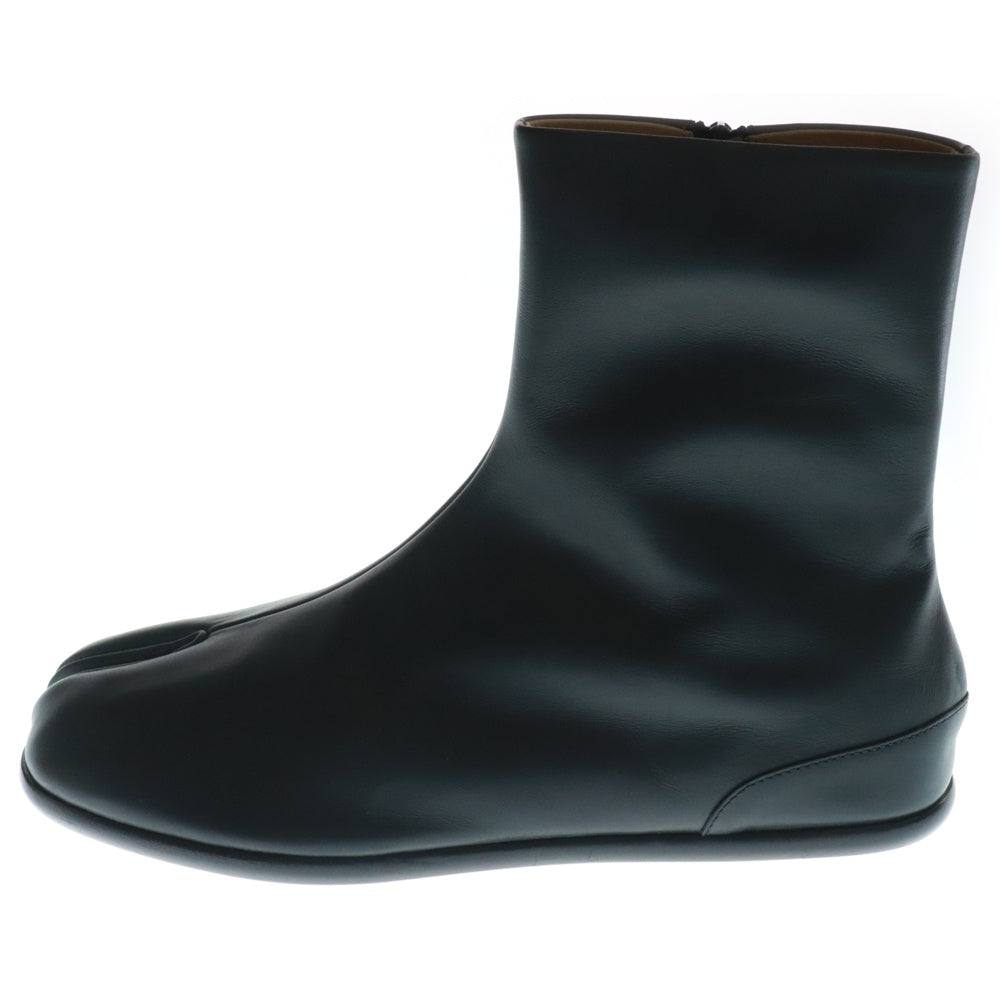 Maison Margiela 0(メゾンマルジェラ) Tabi タビ 足袋 サイドジップ フラット ハイカット レザー ブーツ ブラック S57WU0134PR516 T8013