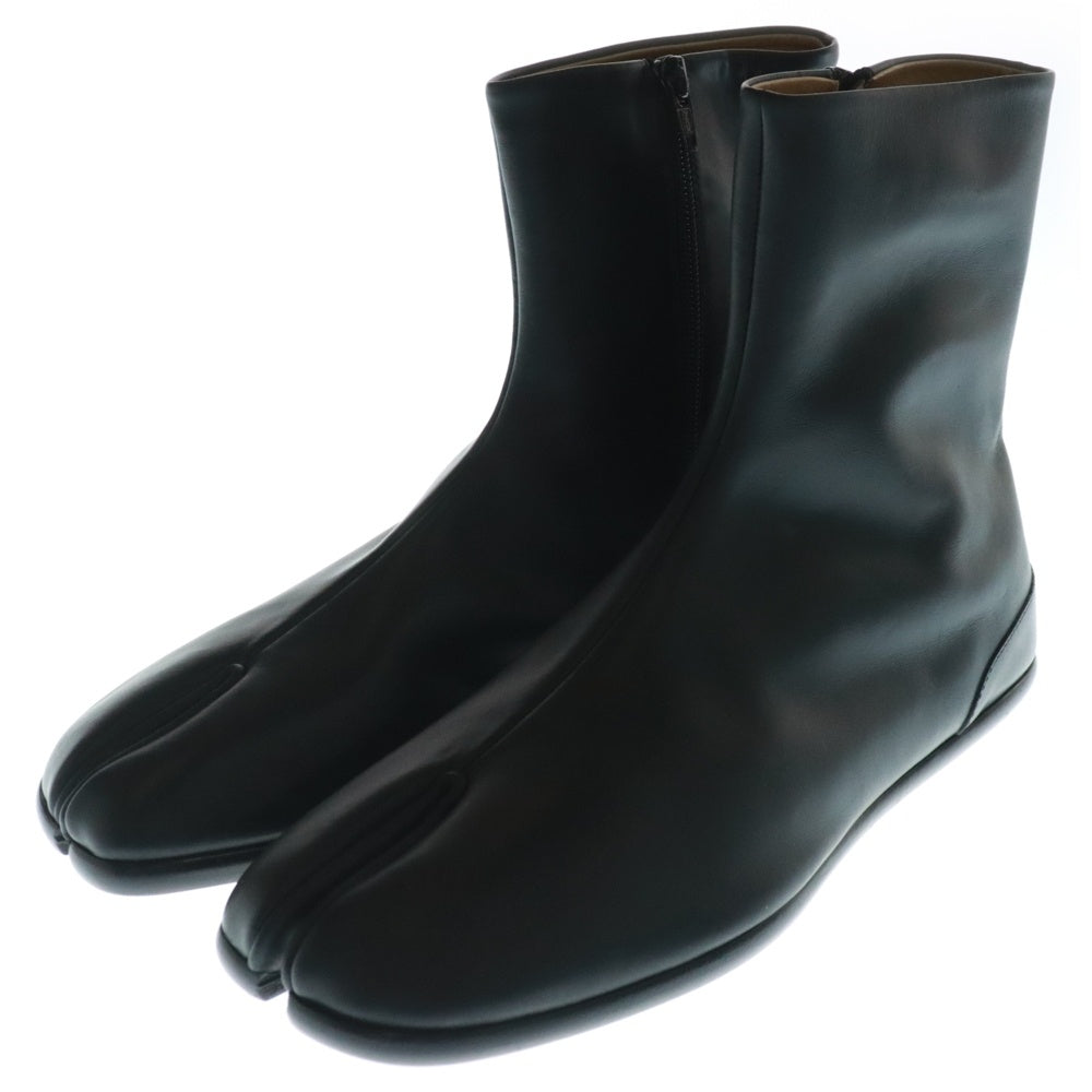 Maison Margiela 0(メゾンマルジェラ) Tabi タビ 足袋 サイドジップ フラット ハイカット レザー ブーツ ブラック S57WU0134PR516 T8013