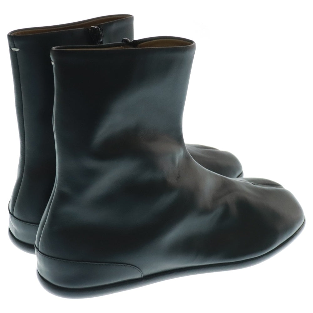 Maison Margiela 0(メゾンマルジェラ) Tabi タビ 足袋 サイドジップ フラット ハイカット レザー ブーツ ブラック S57WU0134PR516 T8013