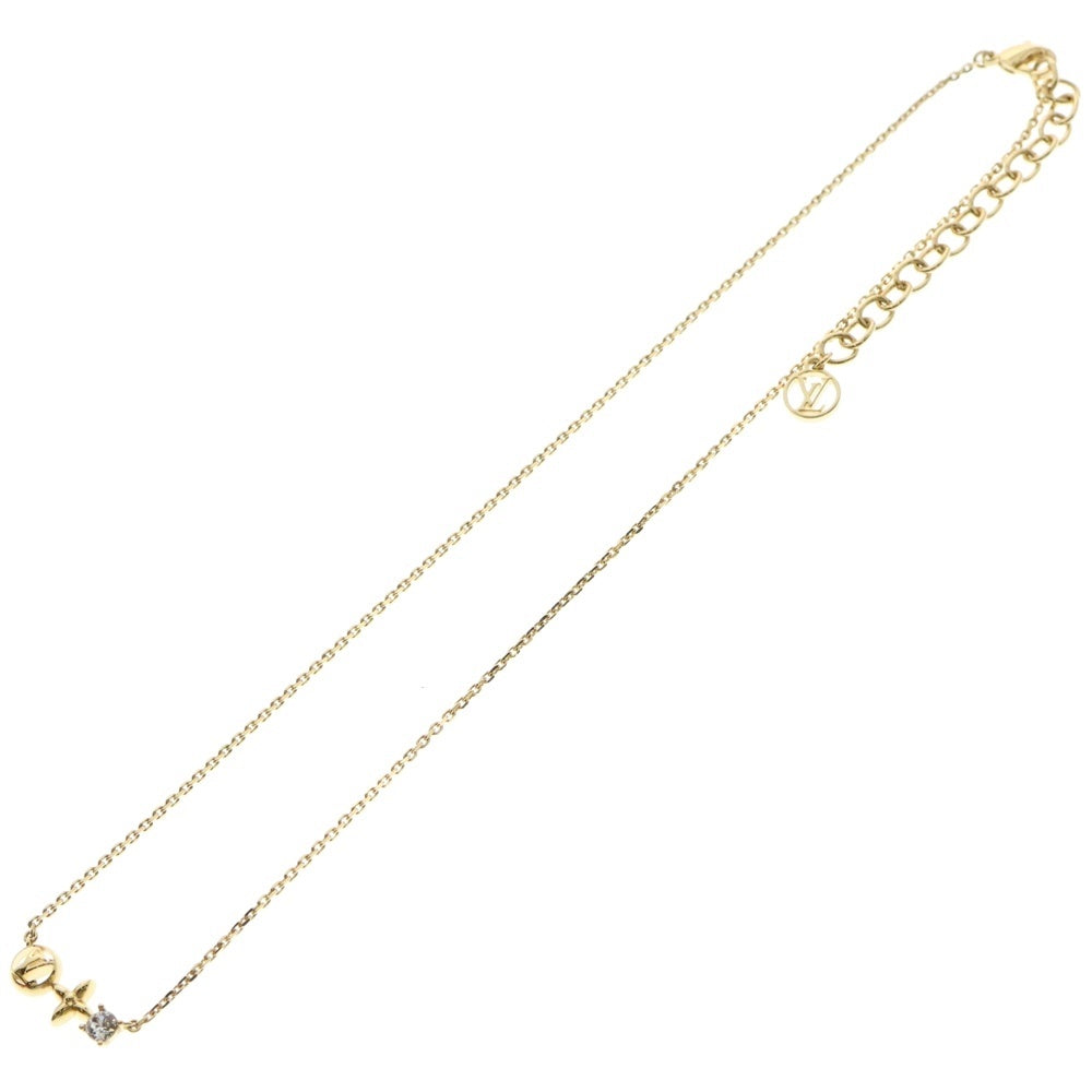 LOUIS VUITTON(ルイヴィトン) コリエ・プティ・ルイ LVサークル モノグラムフラワー チェーン ネックレス ゴールド M00368