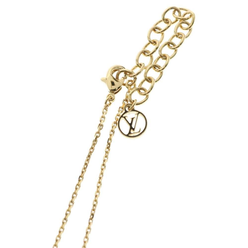 LOUIS VUITTON(ルイヴィトン) コリエ・プティ・ルイ LVサークル モノグラムフラワー チェーン ネックレス ゴールド M00368
