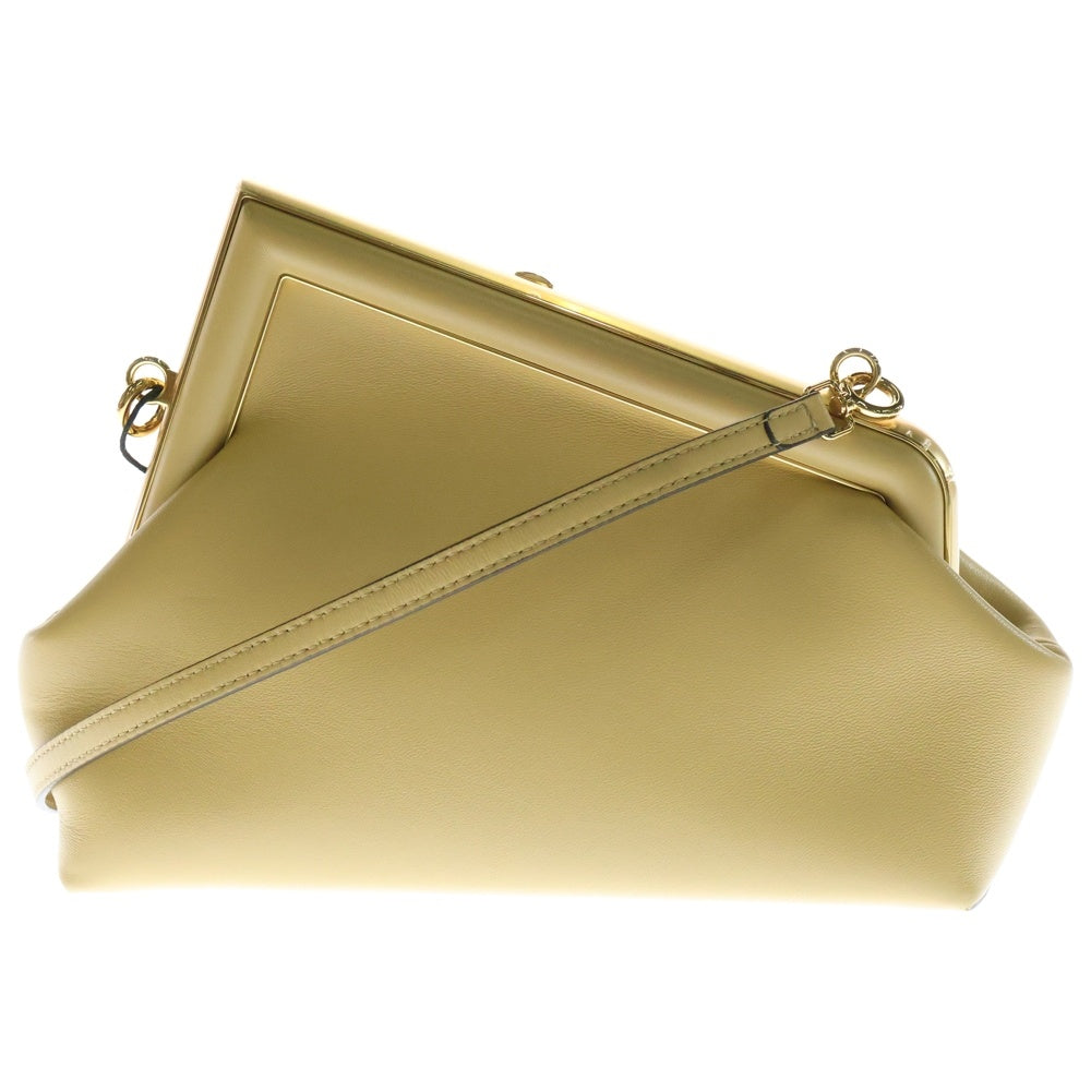 FENDI(フェンディ) ファースト スモール ショルダーバッグ ミニバッグ イエローベージュ レザー ゴールド金具 8BP129