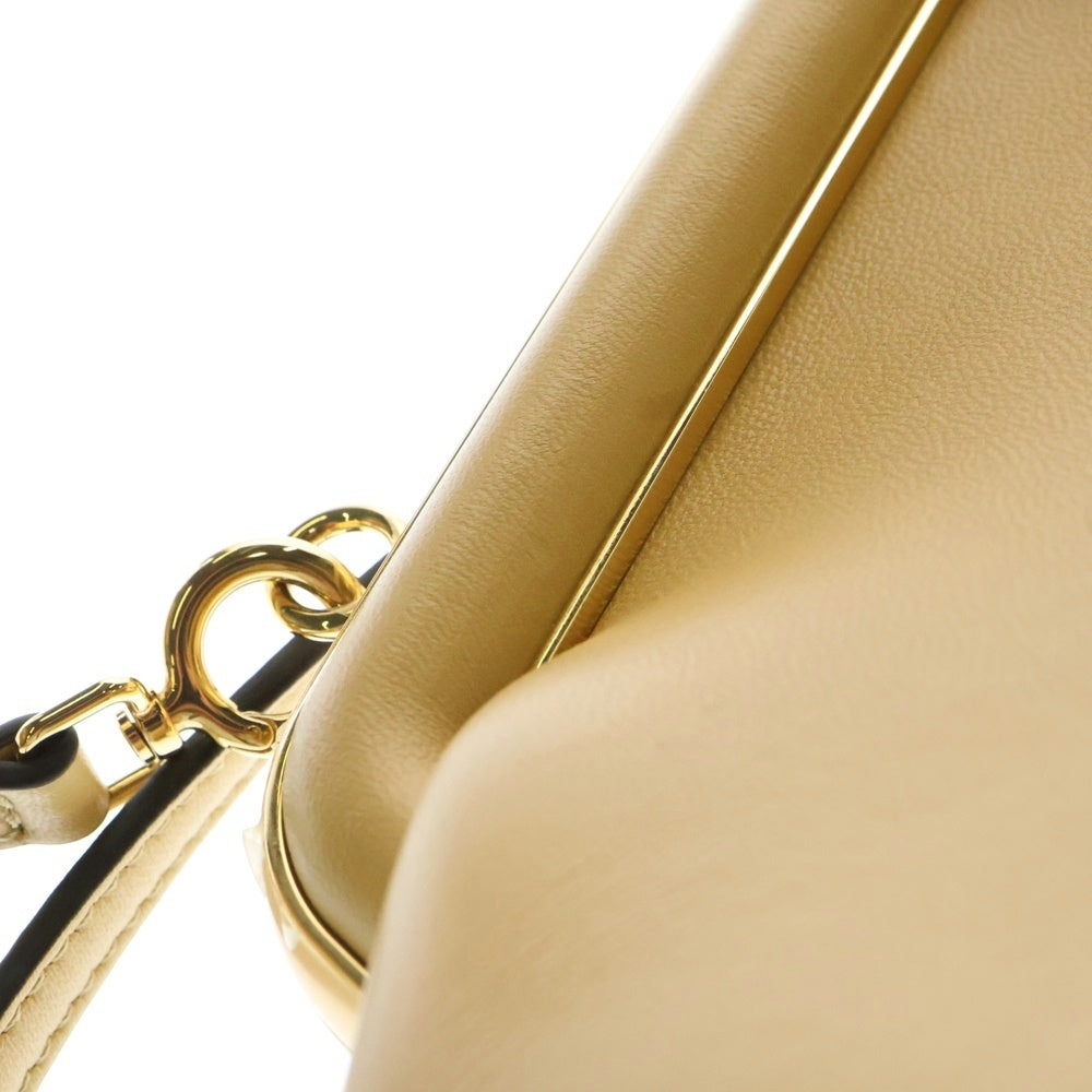 FENDI(フェンディ) ファースト スモール ショルダーバッグ ミニバッグ イエローベージュ レザー ゴールド金具 8BP129