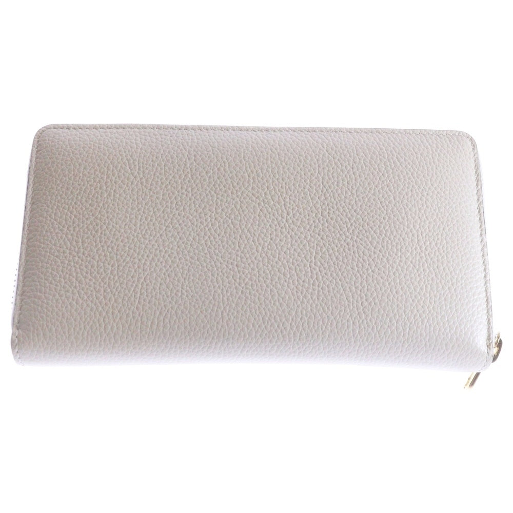 GUCCI(グッチ) ズゥミ ラウンドファスナー ロングウォレット 長財布 カードケース ホワイト ゴールド×シルバー金具 570661