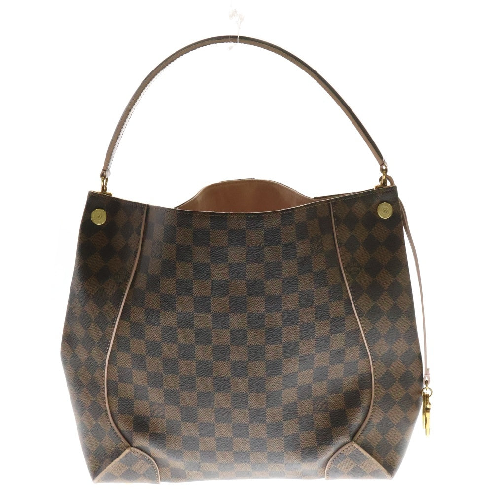 LOUIS VUITTON(ルイヴィトン) ダミエ カイサ・ホーボー トートバッグ ハンドバッグ ブラウン×ピンク ゴールド金具 レザー×PVC N41556