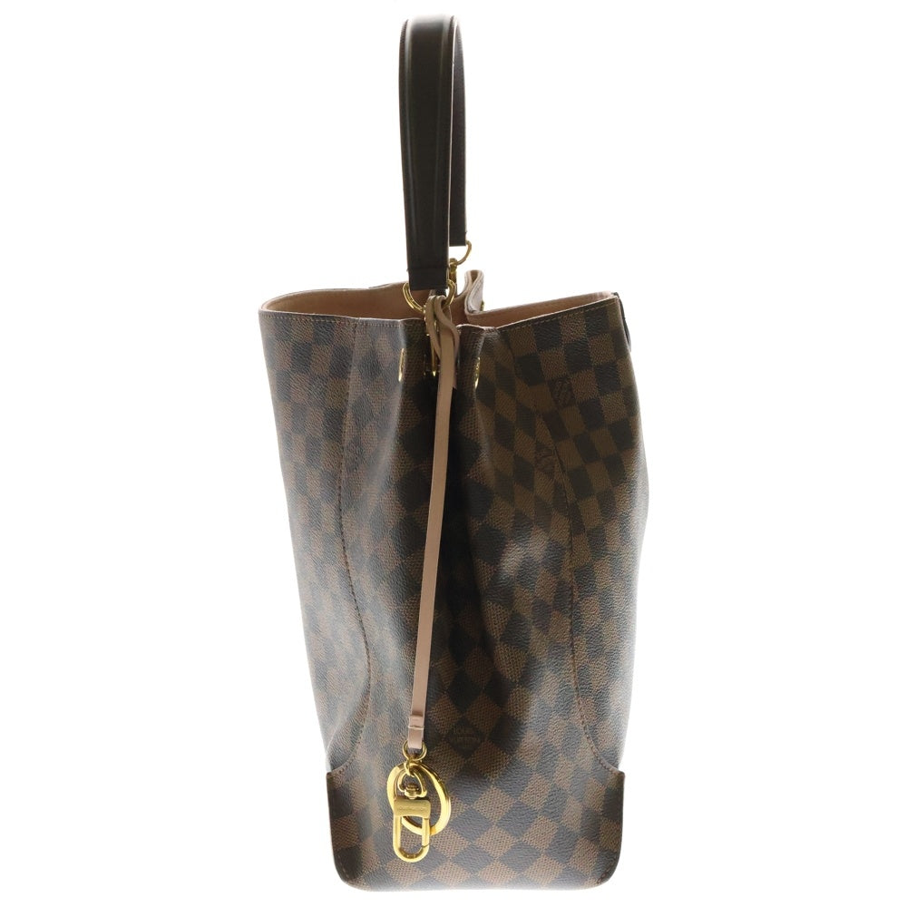 LOUIS VUITTON(ルイヴィトン) ダミエ カイサ・ホーボー トートバッグ ハンドバッグ ブラウン×ピンク ゴールド金具 レザー×PVC N41556
