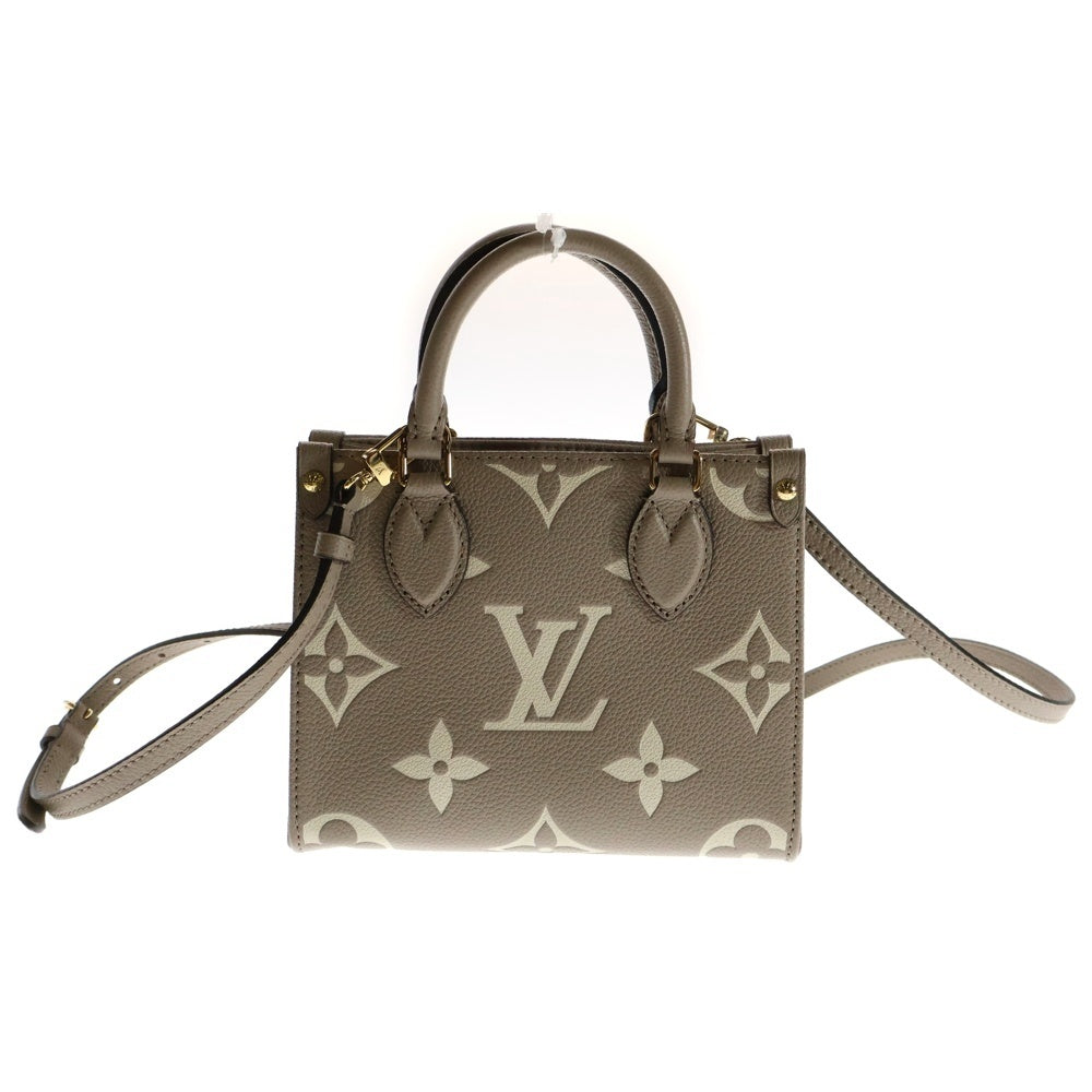LOUIS VUITTON(ルイヴィトン) モノグラムアンプラント オンザゴーBB 2WAY レザーショルダーバッグ ハンドバッグ ベージュ レディース M47054