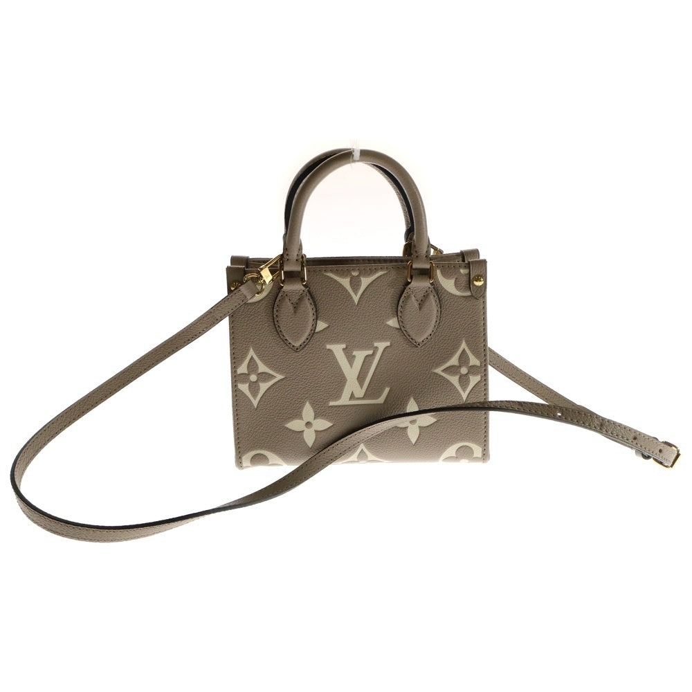 LOUIS VUITTON(ルイヴィトン) モノグラムアンプラント オンザゴーBB 2WAY レザーショルダーバッグ ハンドバッグ ベージュ レディース M47054