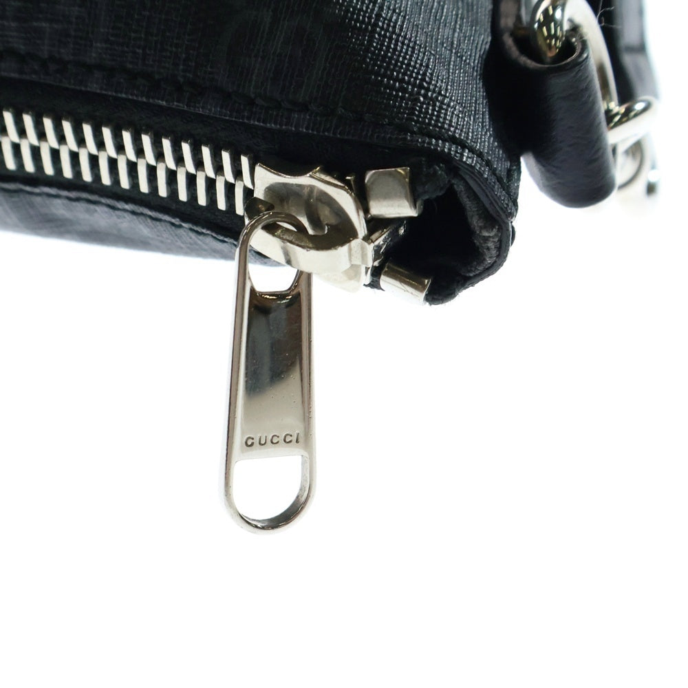GUCCI(グッチ) GGスプリーム メッセンジャーバッグ ショルダーバッグ PVC ブラック 474139