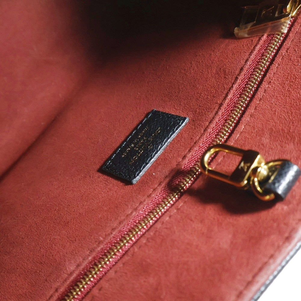 LOUIS VUITTON(ルイヴィトン) オンザゴーPM モノグラムアンプラント レザー 2WAY ハンド ショルダーバッグ ゴールド金具 ブラック/ベージュ M45659 RFID