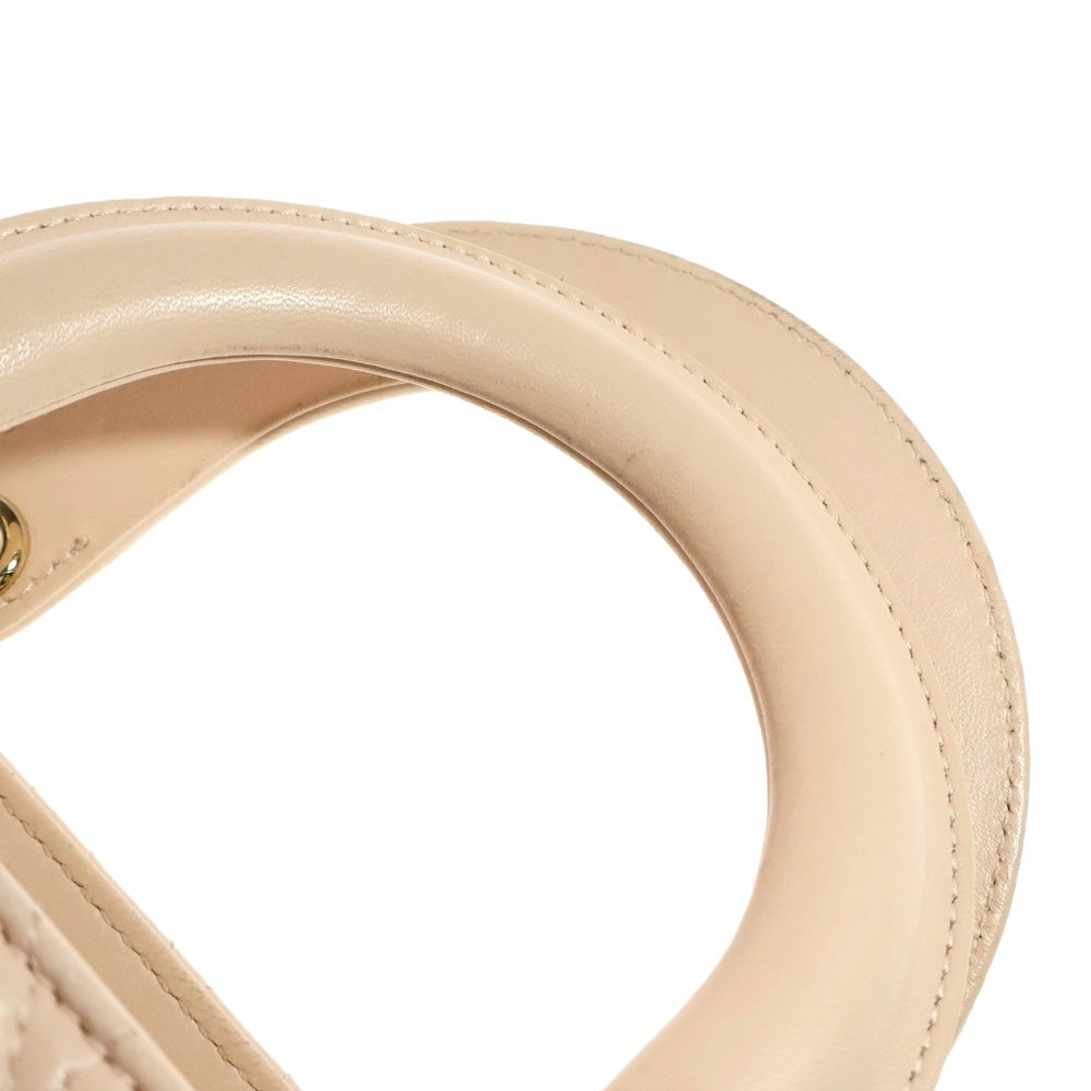 Christian Dior(クリスチャンディオール) レディディオール スモール ピンク レザー 2wayバッグ ハンドバッグ ショルダーバッグ ラムスキン ゴールド金具