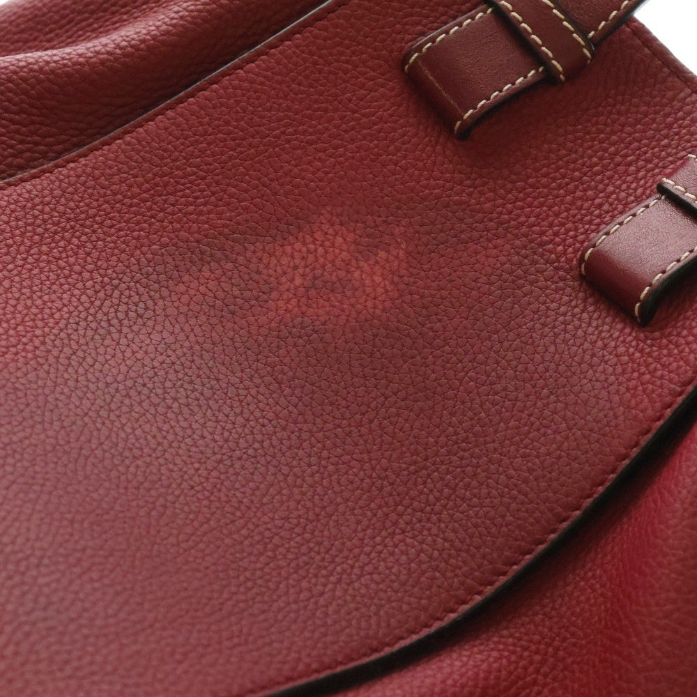 LOEWE(ロエベ) ハンモック スモール 2WAYバッグ ショルダーバッグ ハンドバッグ ワインレッド シルバー金具 レザー
