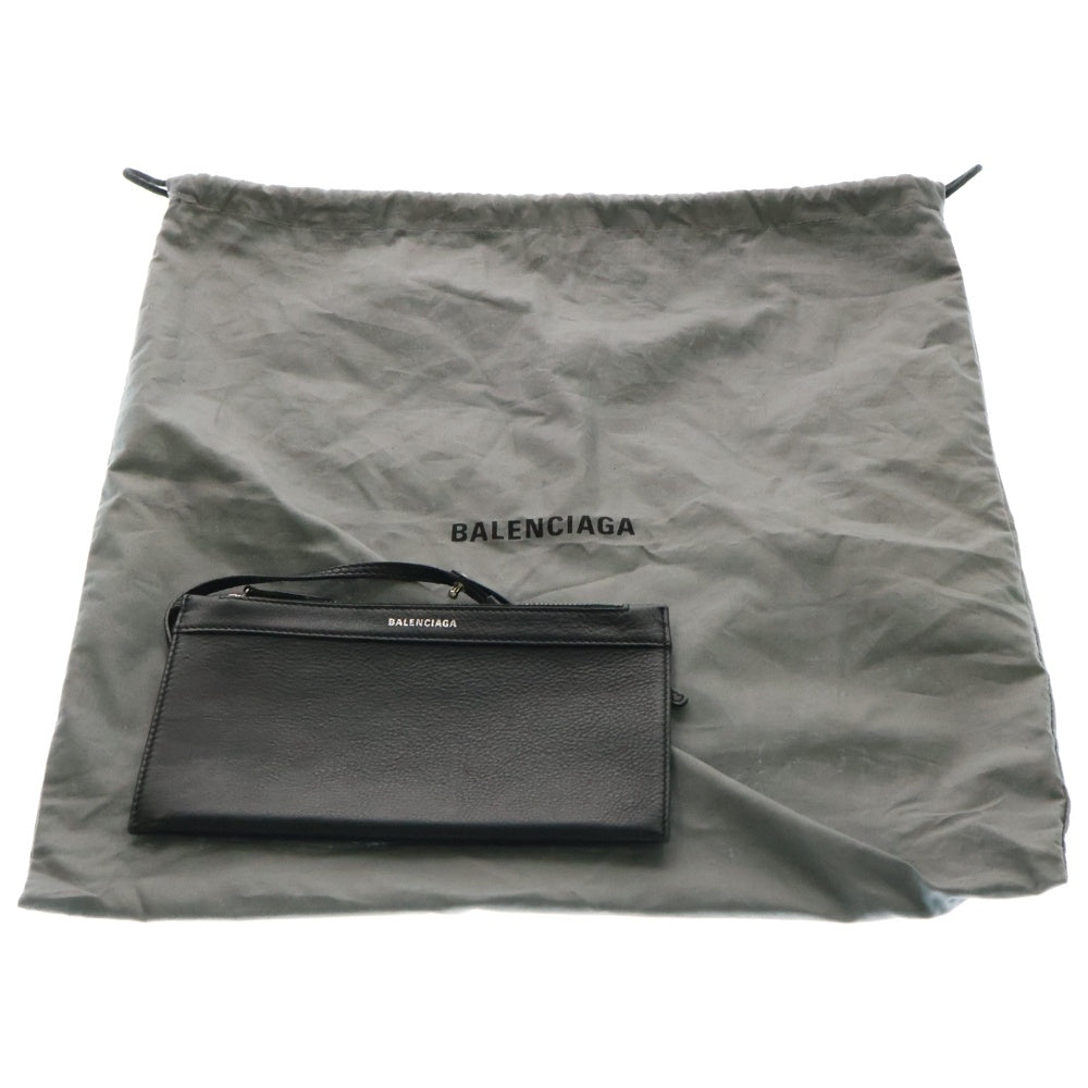 BALENCIAGA(バレンシアガ) ネイビーカバスS ハンドバッグ トートバッグ ブラック シルバー金具 レザー 339933