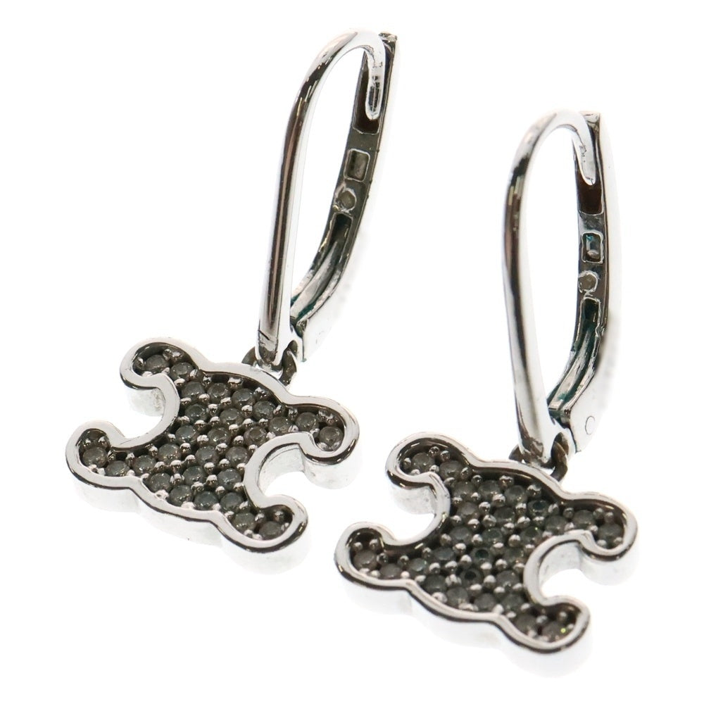 CELINE(セリーヌ) トリオンフ ラインストーン ピアス シルバー メタル アクセサリー レディース