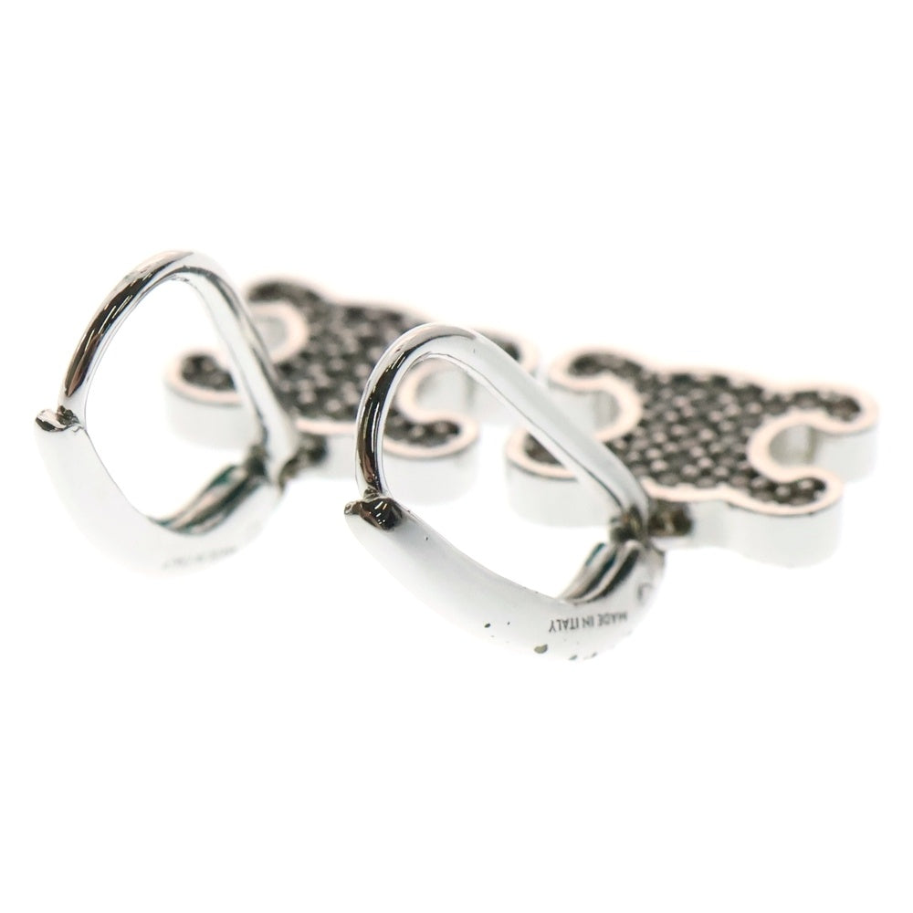 CELINE(セリーヌ) トリオンフ ラインストーン ピアス シルバー メタル アクセサリー レディース