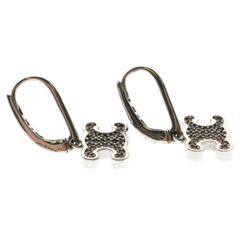 CELINE(セリーヌ) トリオンフ ラインストーン ピアス シルバー メタル アクセサリー レディース