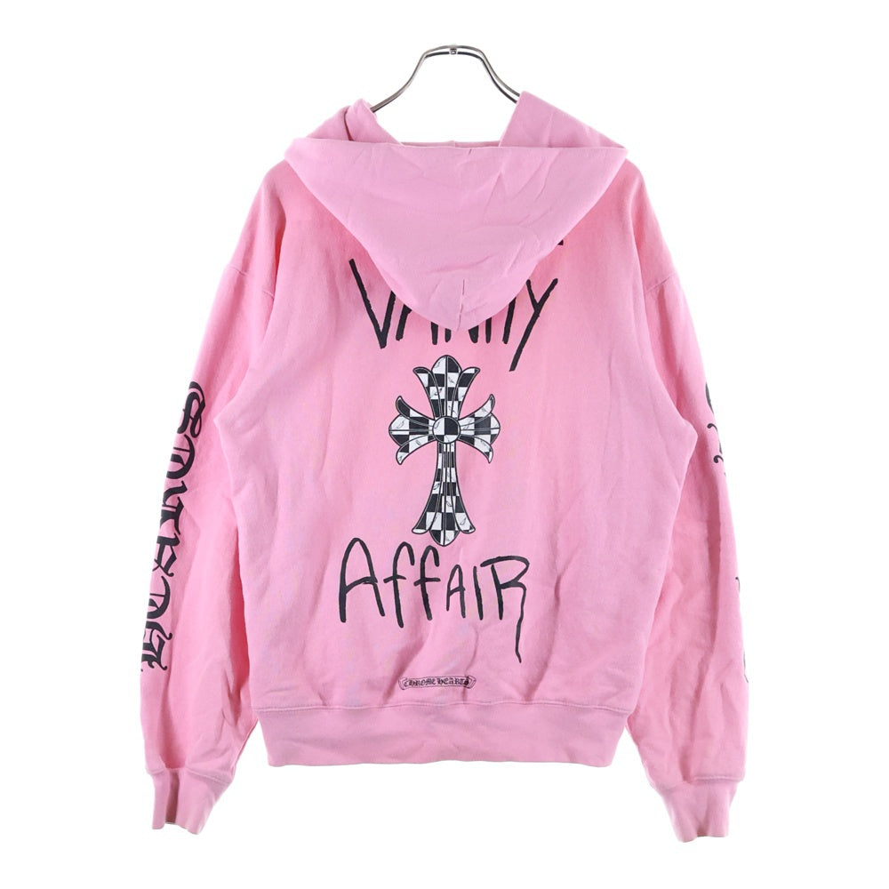 CHROME HEARTS(クロムハーツ) MATTY BOY PPO VANITY AFFAIR HD PLVR バニティーアフェア コットン マッティボーイ バックプリントプルオーバーパーカー ピンク M
