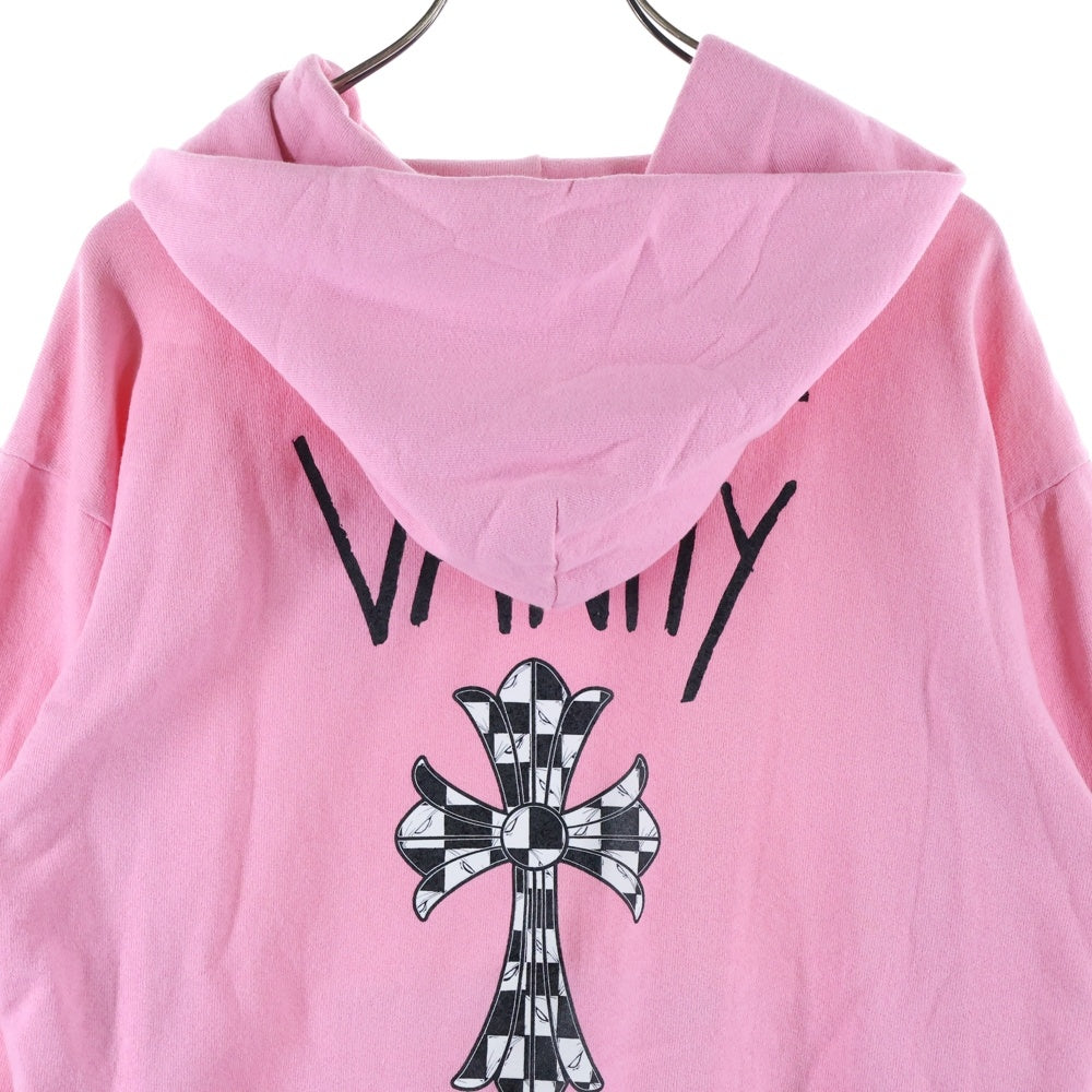 CHROME HEARTS(クロムハーツ) MATTY BOY PPO VANITY AFFAIR HD PLVR バニティーアフェア コットン マッティボーイ バックプリントプルオーバーパーカー ピンク M