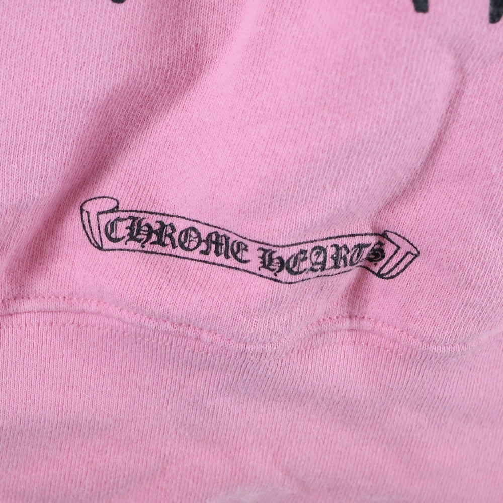 CHROME HEARTS(クロムハーツ) MATTY BOY PPO VANITY AFFAIR HD PLVR バニティーアフェア コットン マッティボーイ バックプリントプルオーバーパーカー ピンク M