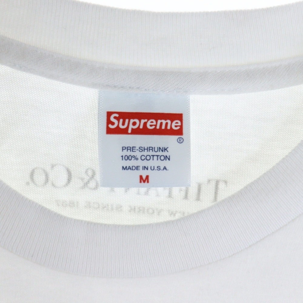 SUPREME(シュプリーム) 21AW ×TIFFANY&CO. Box Logo Tee ティファニー ボックスロゴ 半袖Tシャツ カットソー ホワイト