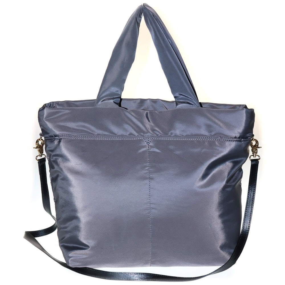 SEE BY CHLOE(シーバイクロエ) 2WAYバッグ ハンドバッグ トートバッグ ショルダーバッグ ナイロン×レザー ダークグレー