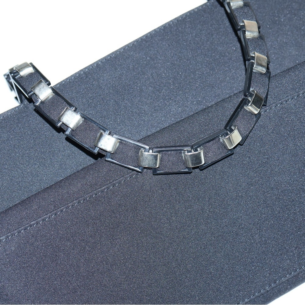 Salvatore Ferragamo(サルヴァトーレ フェラガモ) ハンドバッグ チェーンハンドル ブラック シルバー金具 キャンバス