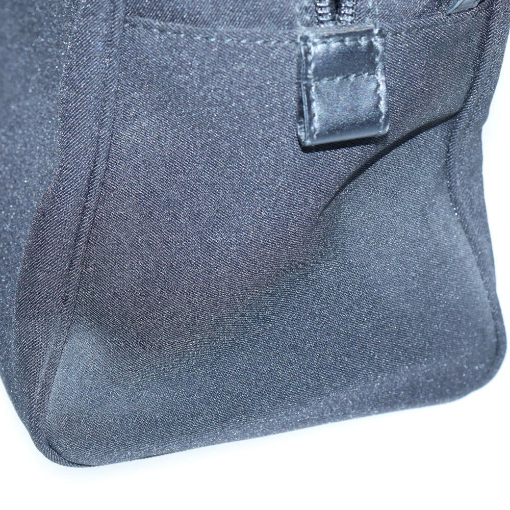 Salvatore Ferragamo(サルヴァトーレ フェラガモ) ハンドバッグ チェーンハンドル ブラック シルバー金具 キャンバス