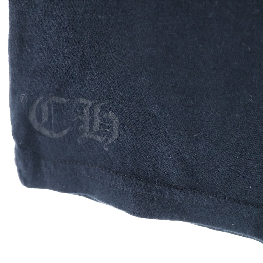 CHROME HEARTS(クロムハーツ) スクロールラベル スタークロス バックプリント クルーネック 半袖Tシャツ カットソー ブラック レディース